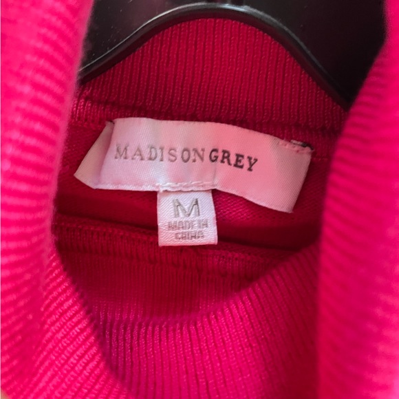 Madison Gray Vibrant Pink Turtleneck Sweater - Picture 5 of 10